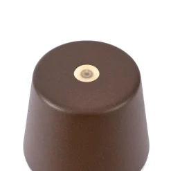 Tischleuchte Rostbraun inkl. LED IP65 Wiederaufladbar mit Ladestation - Bass