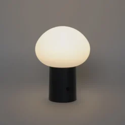 Tischleuchte schwarz inkl. LED 3-stufig dimmbar wiederaufladbar - Louise