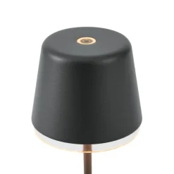 Tischleuchte schwarz inkl. LED IP65 Wiederaufladbar mit Ladestation - Treble