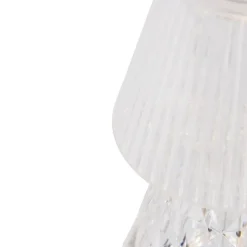 Tischleuchte transparentes Glas inkl. LED Wiederaufladbar IP44 - Lola 20 Lux