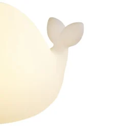 Tischleuchte Weiß 30cm inkl. LED Dimmbar IP54 Wiederaufladbar - Baby Whale