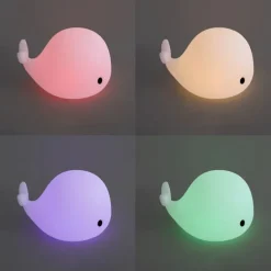 Tischleuchte Weiß 50cm inkl. LED Dimmbar IP54 Wiederaufladbar - Baby Whale