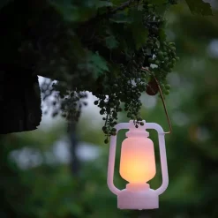 Tischleuchte weiß Flammeneffekt 22 cm - Storm Mini