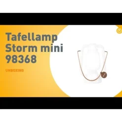 Tischleuchte weiß Flammeneffekt 22 cm - Storm Mini