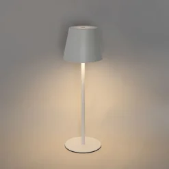 Tischleuchte weiß inkl. dimmbarer und wiederaufladbarer LED IP54 - Murdock