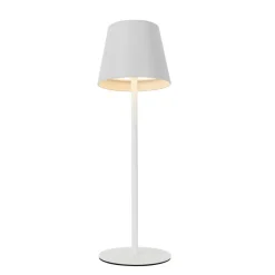 Tischleuchte weiß inkl. dimmbarer und wiederaufladbarer LED IP54 - Murdock