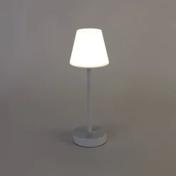 Tischleuchte weiß inkl. LED wiederaufladbar mit Touchdimmer - Renata