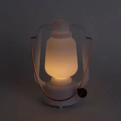 Tischleuchte weiß IP44 inkl. Bluetooth Lautsprecher - Storm Music