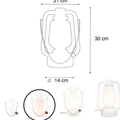 Tischleuchte weiß IP44 inkl. Bluetooth Lautsprecher - Storm Music