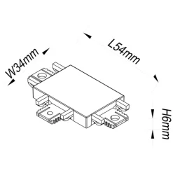 T-Stück Schienenstrahler schwarz 1-phasig - Magnetic