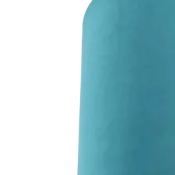 Velour Lampenschirm blau 20/20/20 mit goldener Innenseite