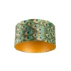 Velour Lampenschirm Pfau Design 50/50/25 mit goldenem Interieur