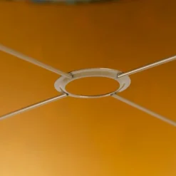 Velour Lampenschirm Pfau Design 50/50/25 mit goldenem Interieur