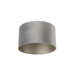 Velours Lampenschirm grau 35/35/20
