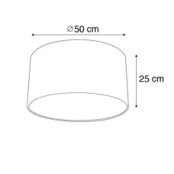 Velours-Lampenschirm pfauengrün 50/50/25 innen golden