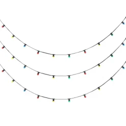 Verbindbare schwarze Lichterkette mit Stecker 18m inkl. E27 30-Lichter IP44 - Lubber