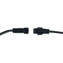 Verbindbare schwarze Lichterkette mit Stecker 10m inkl. E27 20-Lichter IP44 - Lubber