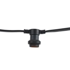 Verbindbare schwarze Lichterkette mit Stecker 14m 30-Lichter IP44 - Lubber