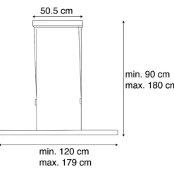 Verstellbare Messing Hängelampe dimm to warm inkl. LED - Juliet