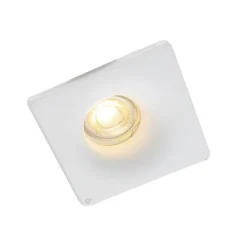 Vertiefter Fleck weiß 12 cm quadratisch - Zigeunerstuck