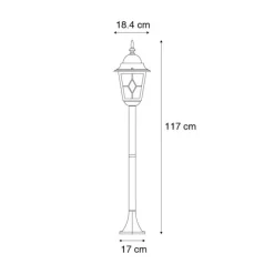 Vintage Außenlaterne antikgold 120 cm - Antigua