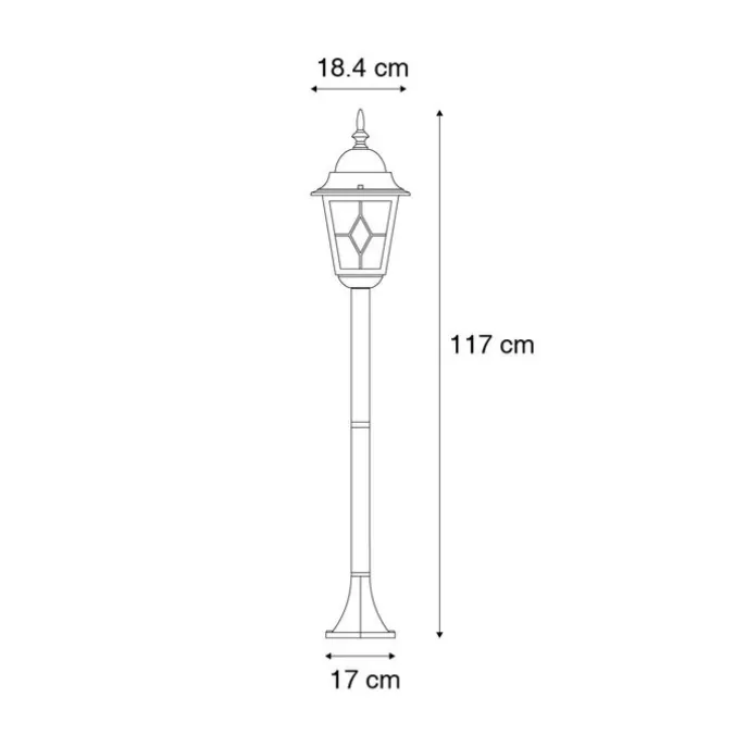 Vintage Außenlaterne antikgold 120 cm - Antigua