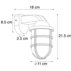 Vintage Außenwandleuchte Messing IP54 - Joeri