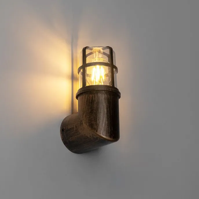 Vintage Außenwandleuchte Messing IP54 20,8 cm - Kiki