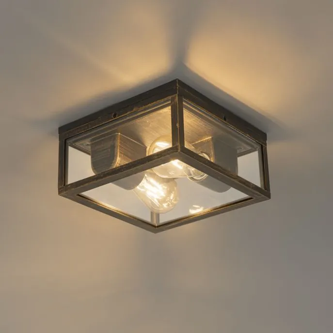 Vintage Deckenleuchte Antikgold IP44 2-flammig - Charlois