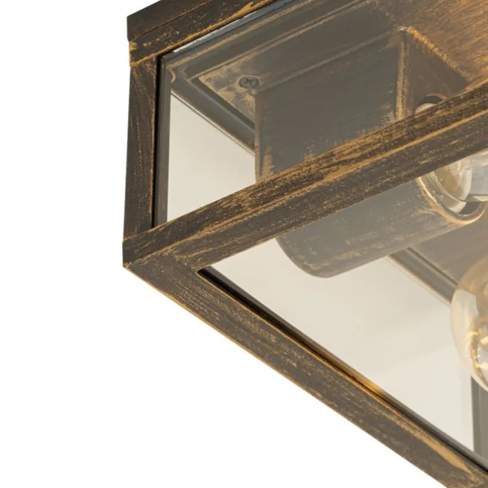 Vintage Deckenleuchte Antikgold IP44 2-flammig - Charlois