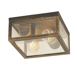 Vintage Deckenleuchte Antikgold IP44 2-flammig - Charlois