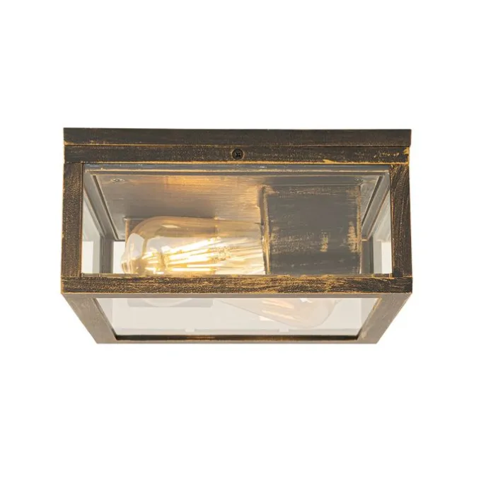 Vintage Deckenleuchte Antikgold IP44 2-flammig - Charlois