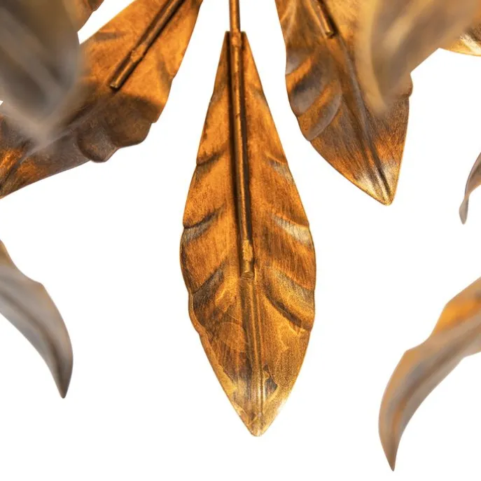 Vintage Hängelampe Antik Gold rund 3-flammig - Linde