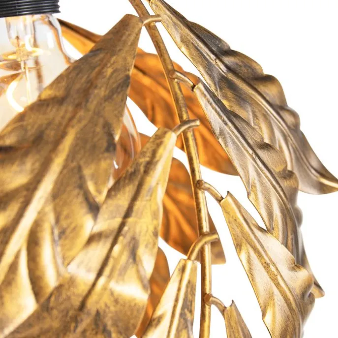 Vintage Hängelampe Antik Gold rund 3-flammig - Linde