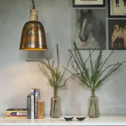 Vintage Hängelampe Kupfer mit Gold - Burn 1