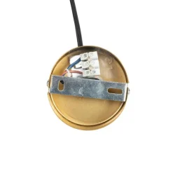 Vintage Hängelampe Messing mit Rauchglas - Vidra