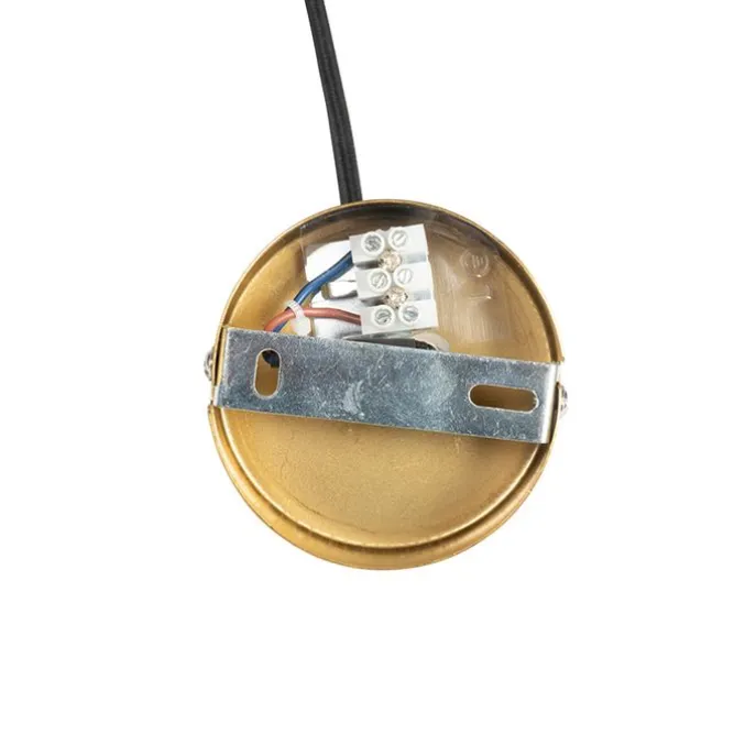 Vintage Hängelampe Messing mit Rauchglas - Vidra