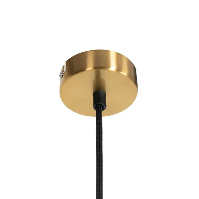 Vintage Hängelampe Messing mit Rauchglas - Vidra