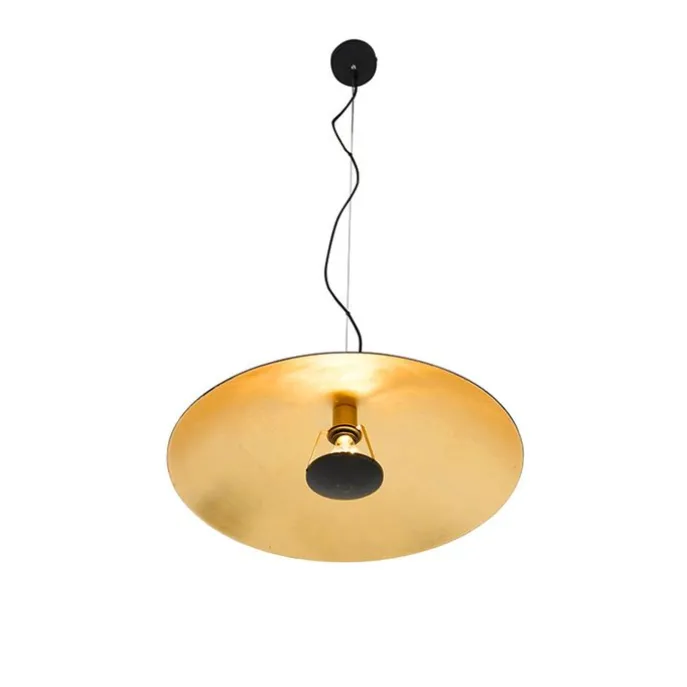 Vintage Hängelampe schwarz mit Gold 60 cm - Emilienne Novo