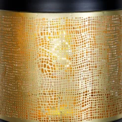 Vintage Hängelampe schwarz mit Messing länglich 3-flammig - Kayleigh