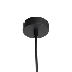 Vintage Hängelampe schwarz mit Rauchglas - Vidra