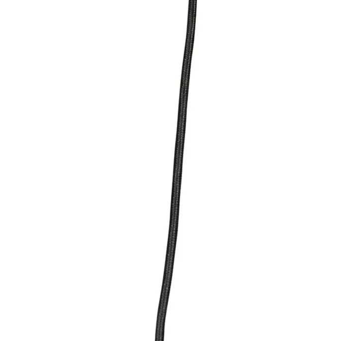 Vintage Hängelampe schwarz mit Messing rund 3-flammig - Kayleigh