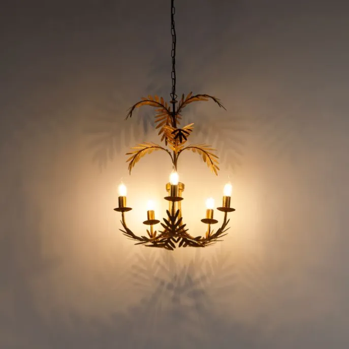 Vintage Kronleuchter Gold 5-Licht - Botanica