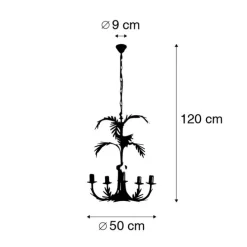 Vintage Kronleuchter Gold 5-Licht - Botanica