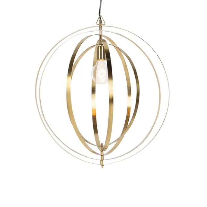 Vintage Messing Drehbare Hängelampe - Rings