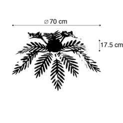 Vintage Smart Deckenleuchte Gold 70 cm inkl. 5 WiFi B35 - Botanica