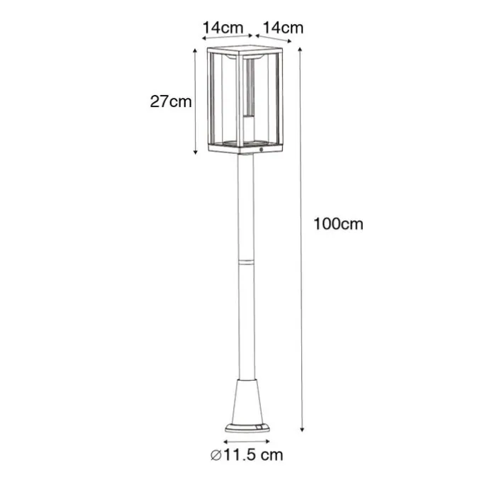 Vintage stehende Außenlampe Antikgold 100 cm IP44 - Charlois