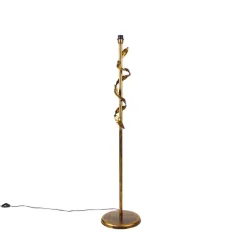 Vintage Stehlampe Antik Gold 29 cm ohne Schirm - Linde