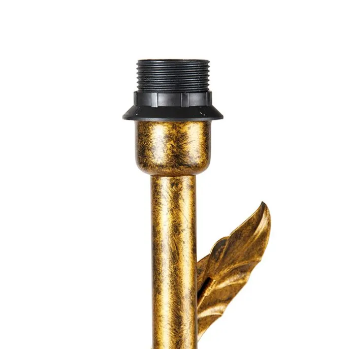 Vintage Stehlampe Antik Gold 29 cm ohne Schirm - Linde