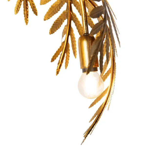 Vintage Stehlampe Antik Gold 3-flammig groß - Botanica